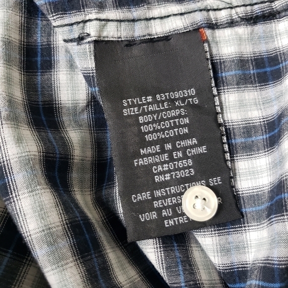 Bongo Plaid Button Down Shirt XL - Picture 6 of 9
